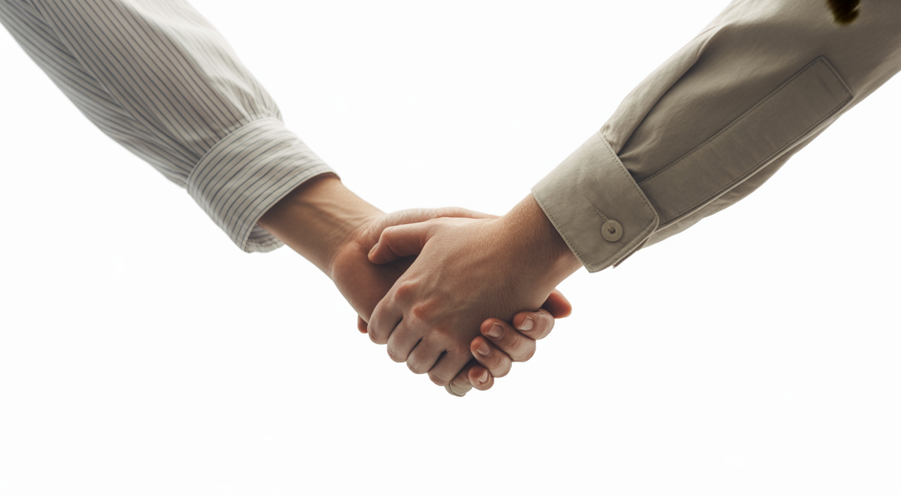 Couple holding hands, representing IVF journey