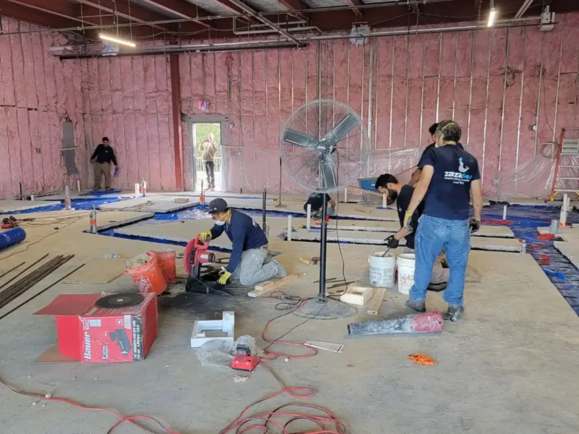 Zavza Seal workers during aspen dental, Holbrook NY construction