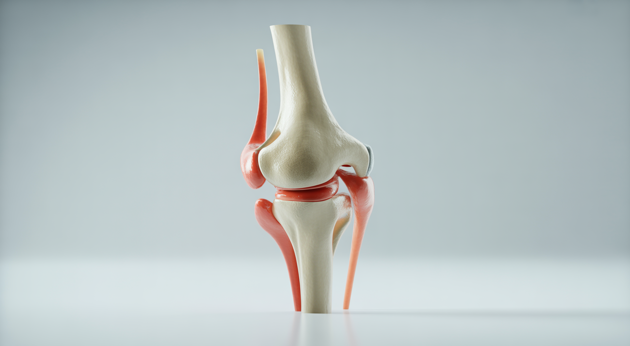 Robotic knee replacement surgery illustration showing how technology assists surgeons for precise implant placement
